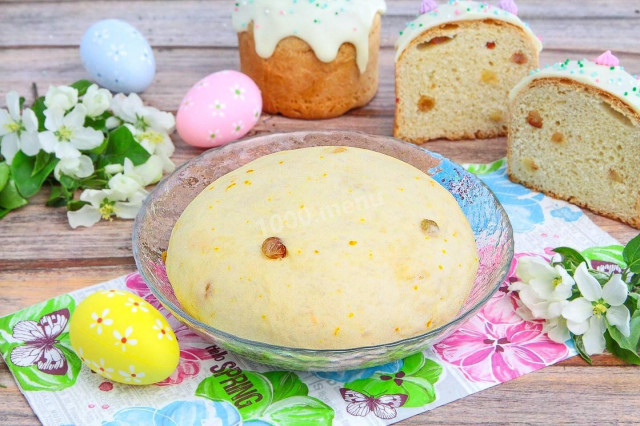 Тесто для куличей на сухих дрожжах