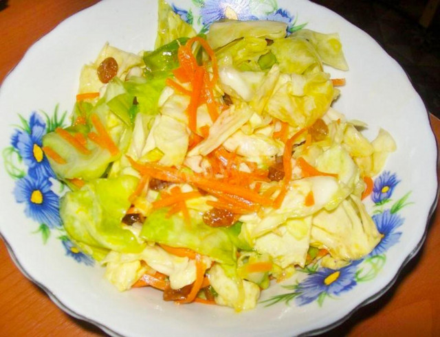 Салат Провансаль из капусты и моркови с уксусом и сахаром