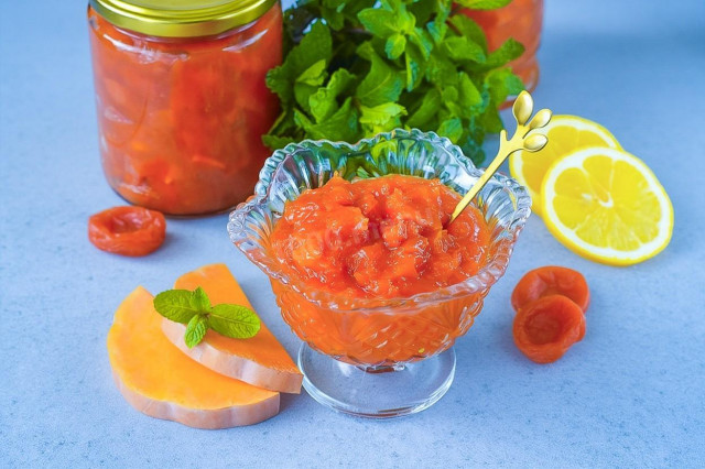 Джем из тыквы с курагой и лимоном на зиму