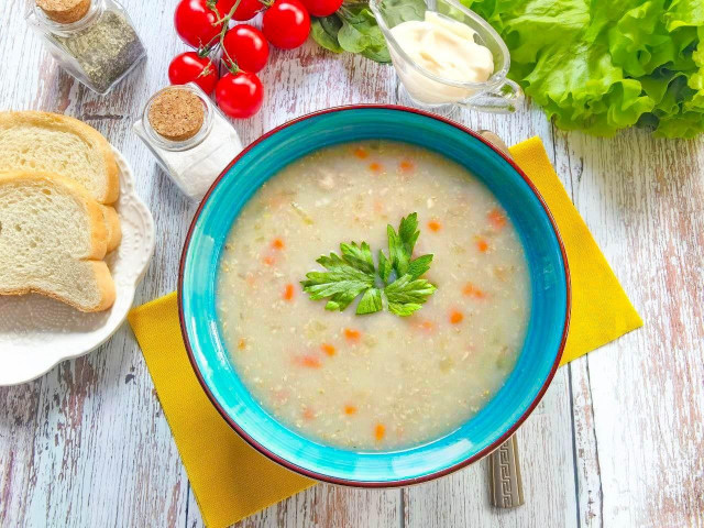 Куриный суп с овсянкой и овощами