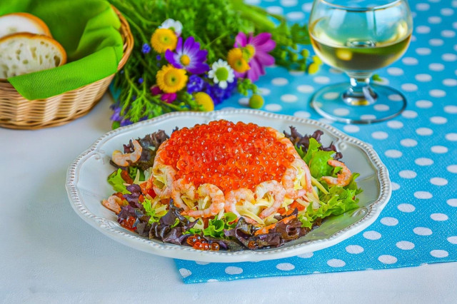 Салат Царский с семгой