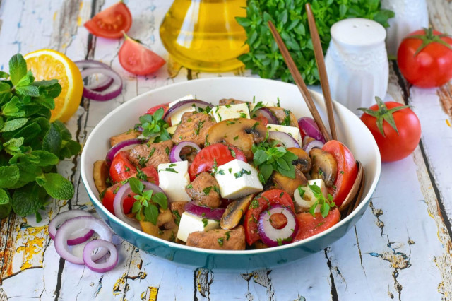 Салат грибы курица помидоры мой любимый