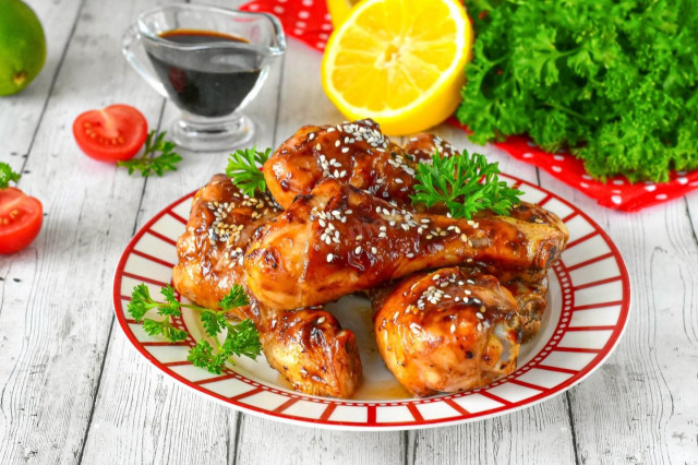 Куриные ножки в соусе терияки в аэрогриле