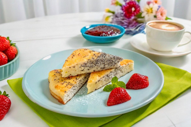 Нежная творожная запеканка с маком