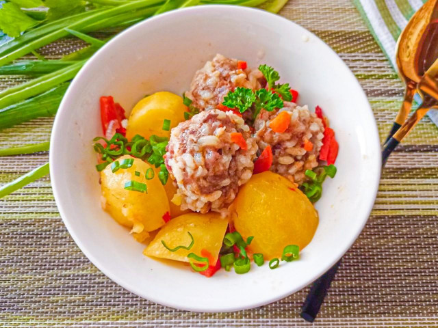 Ежики с картошкой