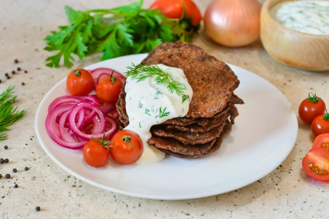 Печеночные оладьи из куриной печени