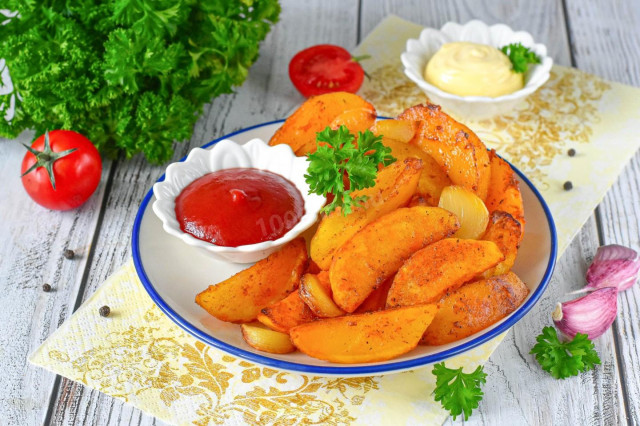 Картофель по деревенски в аэрогриле