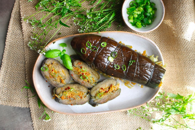 Квашеные баклажаны фаршированные овощами на зиму