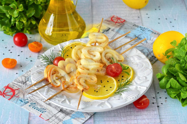 Кальмар в аэрогриле