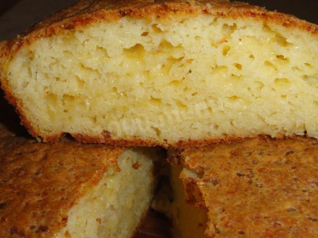 Пирог без начинки с сыром и творогом прямо в тесте