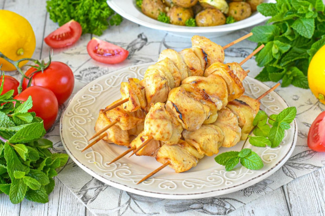 Шашлык из курицы в аэрогриле