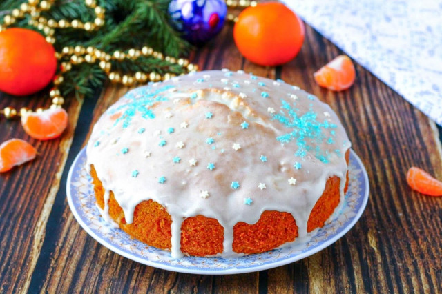 Рождественский кекс с мандаринами в духовке