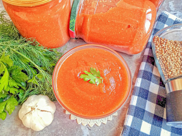 Кетчуп из кабачков на зиму с томатной пастой