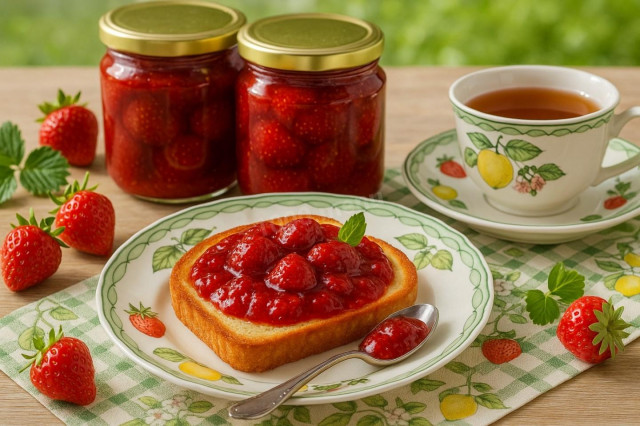 Клубничное варенье без сахара ПП