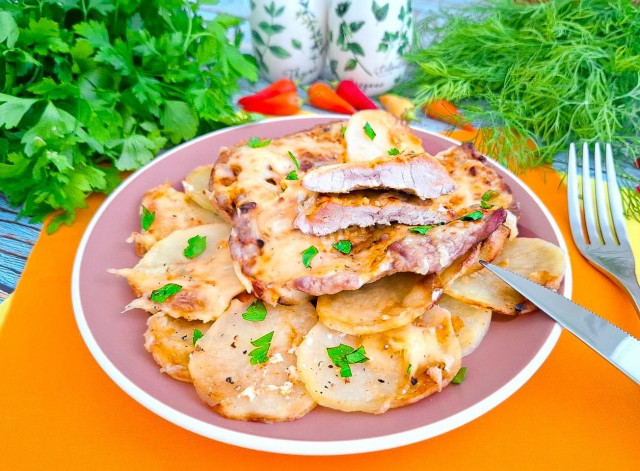 Мясо по французски в аэрогриле из свинины