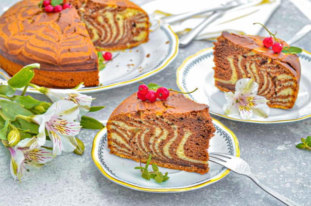 Зебра торт классический советского времени