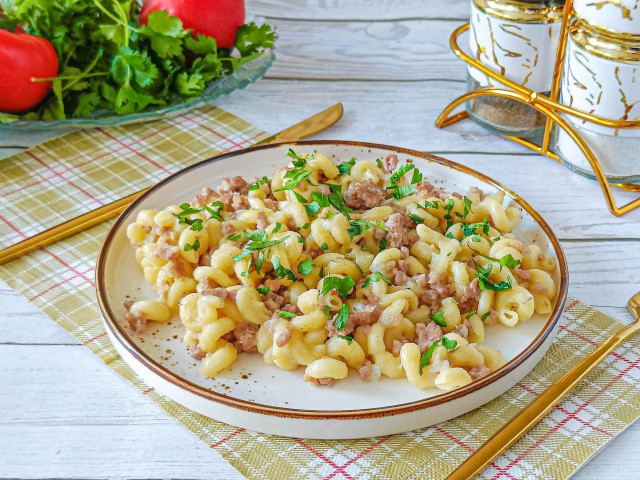 Макароны по флотски в мультиварке с сочным фаршем