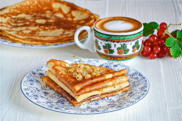 Блины из овсяной муки на молоке