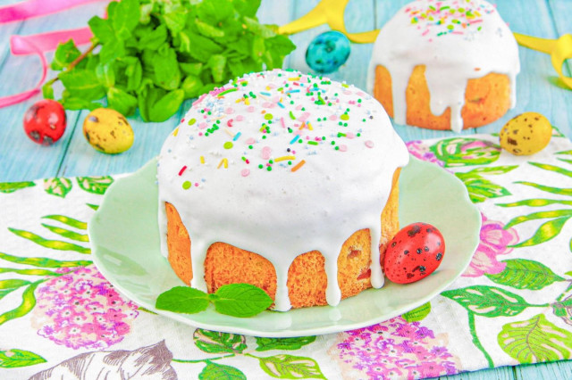 Пасхальный кулич на сухих дрожжах в духовке