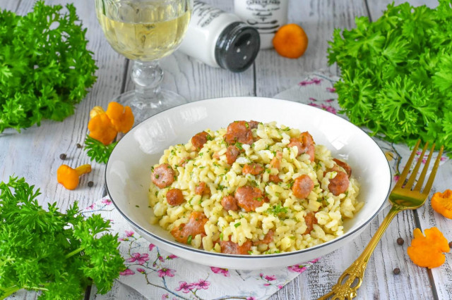 Ризотто с лисичками
