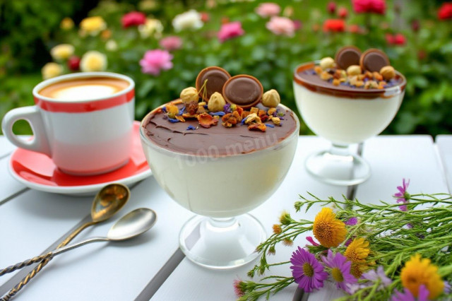 Десерт Птичье молоко из сметаны с желатином