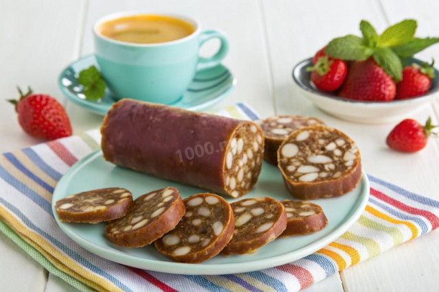 Чайная колбаса из печенья