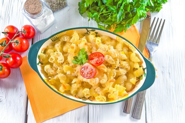 Запеканка макароны сыр яйца в духовке