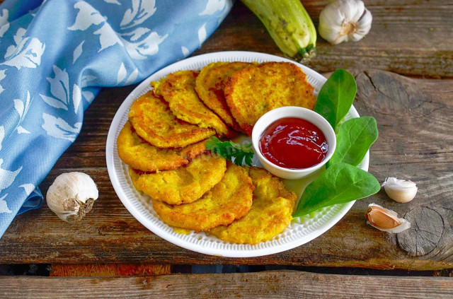 Кабачковые оладьи без муки