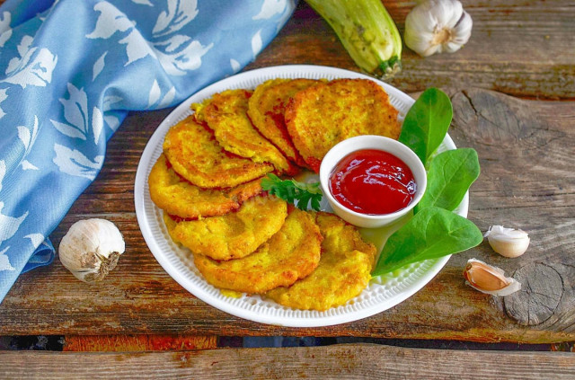 Кабачковые оладьи без муки
