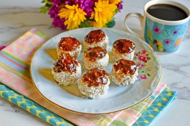 Творожно шоколадные шарики