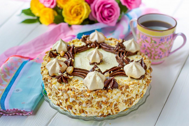 Торт Полет по ГОСТу  воздушный десерт с нежным кремом