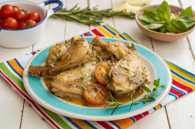 Кролик в фольге в духовке