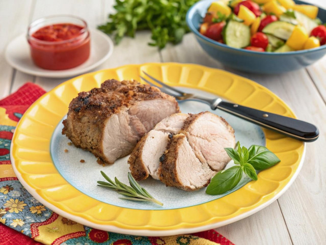 Свинина с горчицей в фольге запеченная в духовке