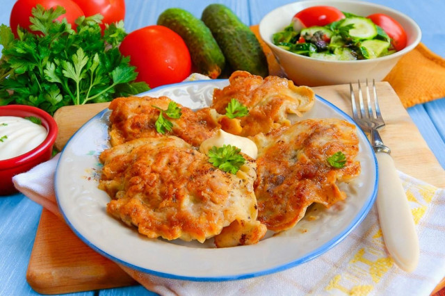 Куриное филе отбивные на сковороде в кляре