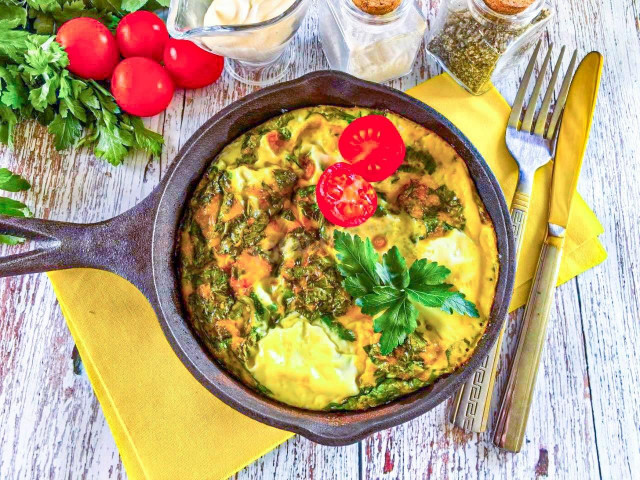 Простая запеканка из кабачков с яйцом в духовке