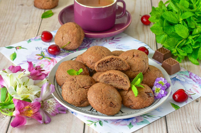 Домашнее печенье с шоколадным маслом