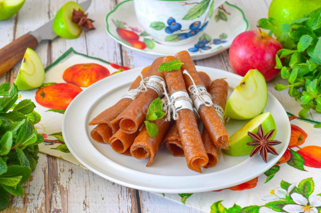 Фруктовая пастила без сахара из яблок домашняя