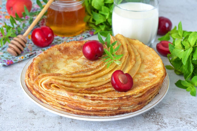 Блины 3 стакана на молоке