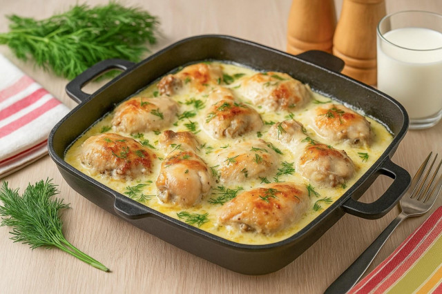 Курица в молоке в духовке