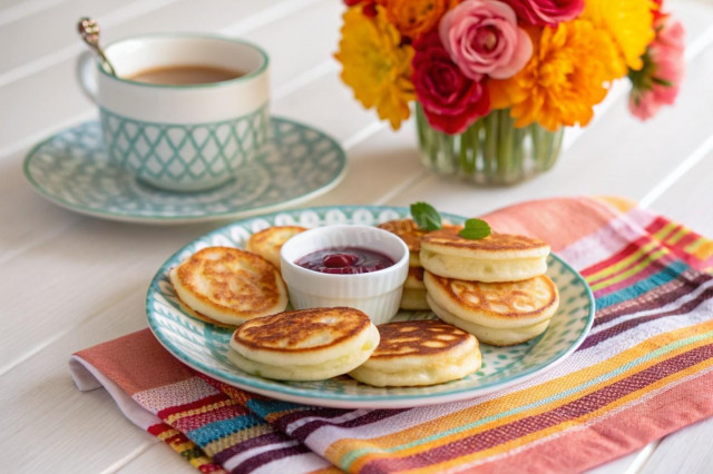 Воздушные оладьи на кефире