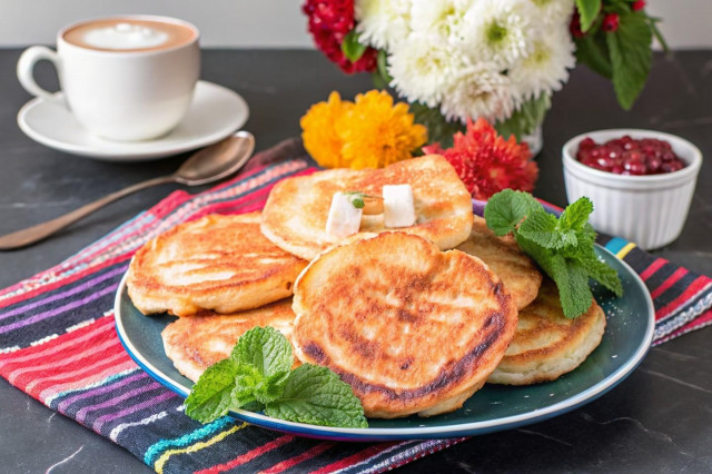 Оладьи с яблоками на кефире