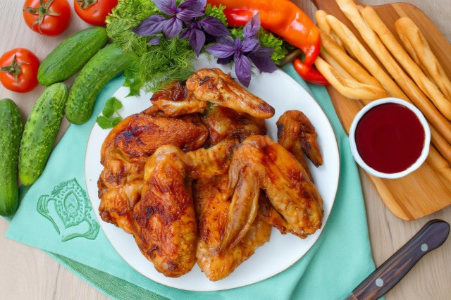 Крылышки в соевом соусе в духовке