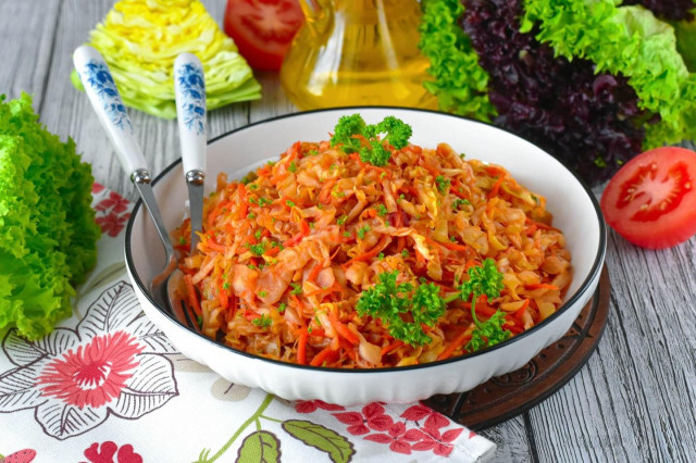 Тушеная капуста в аэрогриле