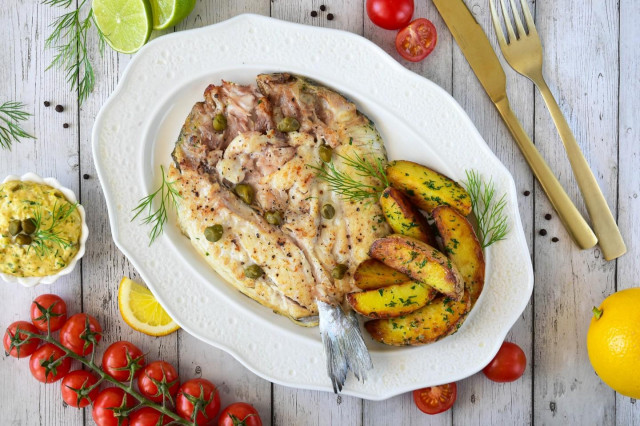 Филе дорадо на сковороде