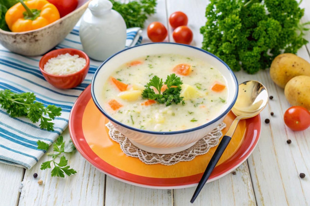 Сырный суп в мультиварке