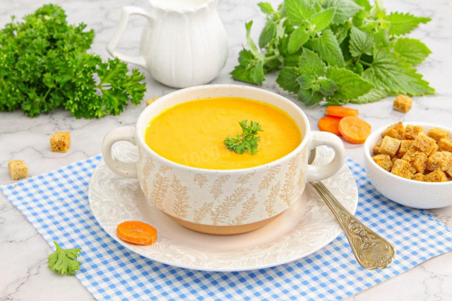 Суп пюре из моркови