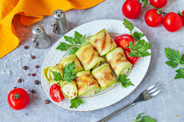 Рулетики кабачки сыр чеснок майонез