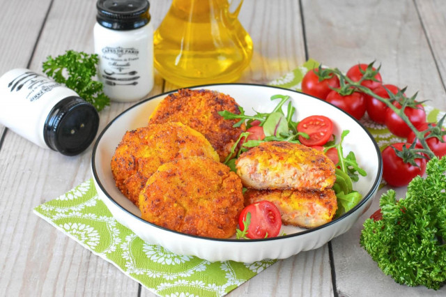 Котлеты из кальмара постные