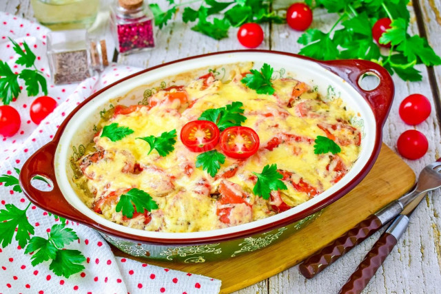 Индейка по французски в духовке мясо с картошкой и сыром