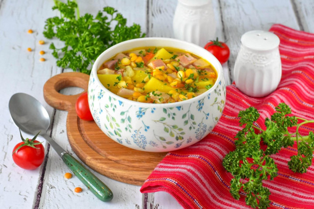Суп в аэрогриле гороховый
